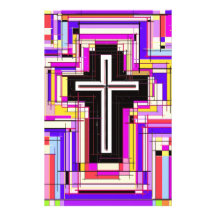 religious christian cross stationery paper