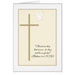 Religious Christian Sympathy Card -- Cross & Dove