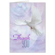 Religious confirmation dove thank you cards