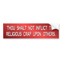 religious crap bumper stickers
