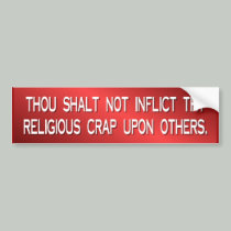 religious crap bumper stickers