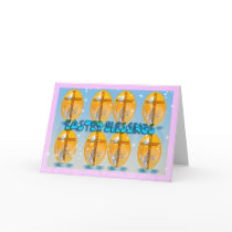 tarjeta religiosa de la bendición de pascua con es tarjetas
