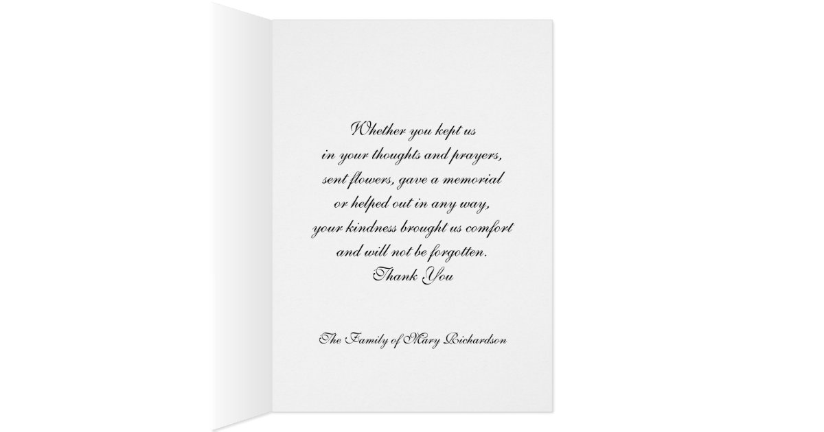 Religious Funeral Thank You Note Card  Candle  Zazzle