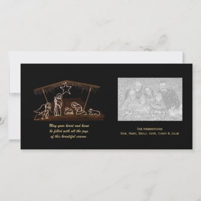 Religious Nativity Christmas Photo Card