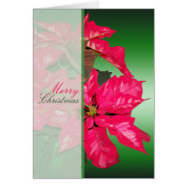 Religious Poinsettia Christmas Card