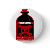 Religious Poison Pinback Button