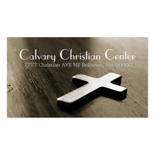 Religious Religion Christian Pastor Christianity Business Card (front side)