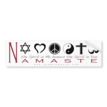 Religious Symbol Namaste Bumper Stickers