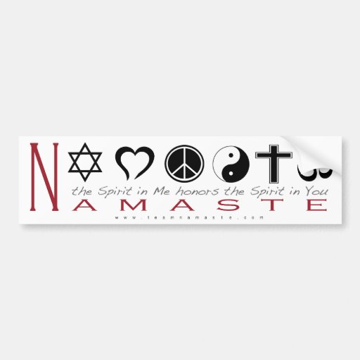 Religious Symbol Namaste Bumper Stickers