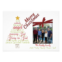 Religious Whimsical Photo 5x7 Christmas Card