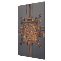 Reliquary cross, detail of a phoenix canvas print