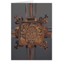 Reliquary cross, detail of a phoenix cards
