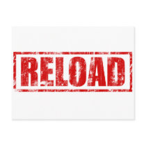 Reload! - Video Game Gamer Gaming Shoot Gun postcards