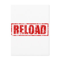 Reload! - Video Game Gamer Gaming Shoot Gun Postcard
