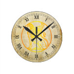 Reloj de pared de oro de la esfinge relojes