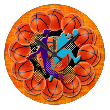 Reloj de pared del baloncesto