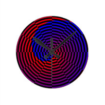 Reloj espiral rojo y azul relojes