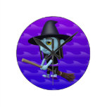 Reloj fantasmagórico de Halloween de la bruja