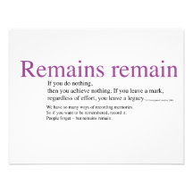 Remains remain personalized invite