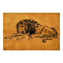 Rembrandt - At Rest Leo Poster posters