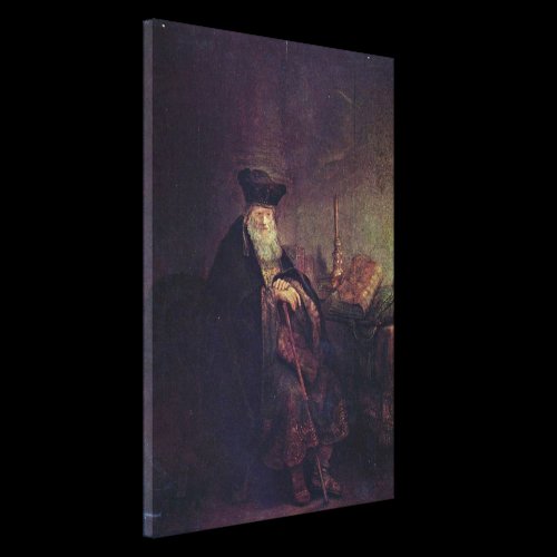 Rembrandt Harmenszoon van Rijn - Biblical figure Stretched Canvas Print