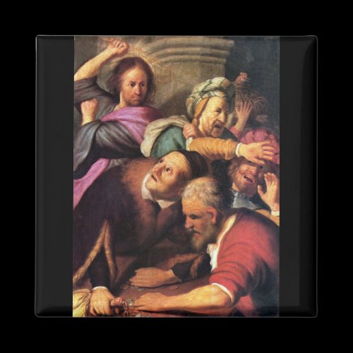 Rembrandt Harmenszoon van Rijn - Christ driving th Fridge Magnets