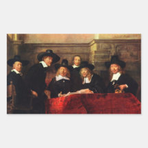 Rembrandt Harmenszoon van Rijn - Portrait of Chair Rectangular Sticker