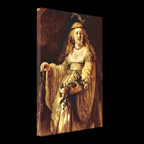 Rembrandt Harmenszoon van Rijn - Saskia as Flora Gallery Wrapped Canvas