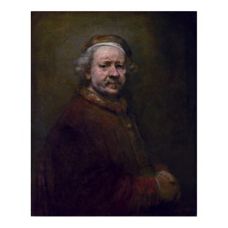 Rembrandt Harmenszoon van Rijn - Self-portrait Print