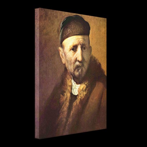 Rembrandt - ï¿½Tronieï¿½ of an old man Gallery Wrapped Canvas