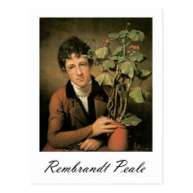 Rembrandt Peale Rubens Peale with a Geranium Post Card