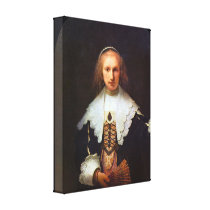 Rembrandt - Portrait of Agatha Bas Stretched Canvas Prints