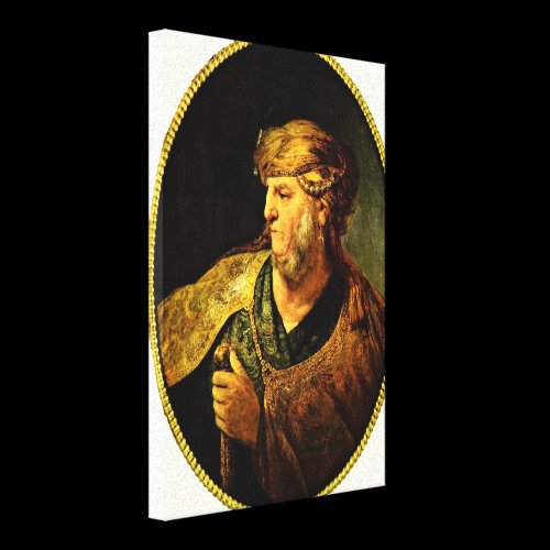 Rembrandt van Rijn - Man in oriental dress Gallery Wrapped Canvas