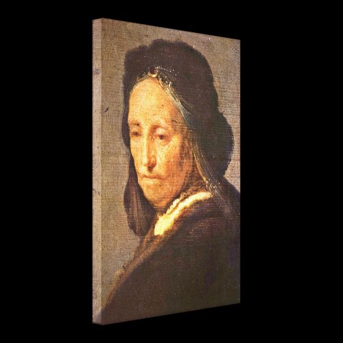 Rembrandt van Rijn - Old Woman with headscarf Canvas Prints