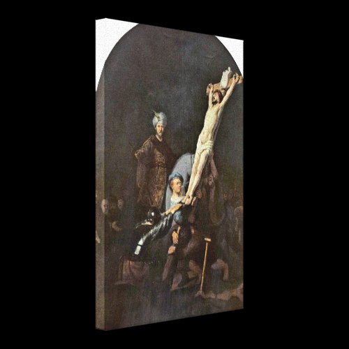 Rembrandt van Rijn - The Raising of the Cross Canvas Print