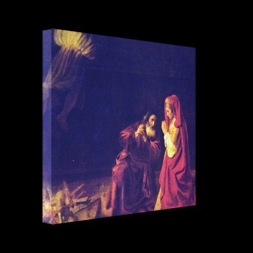 Rembrandt van Rijn - The sacrifice of Manoah Gallery Wrap Canvas