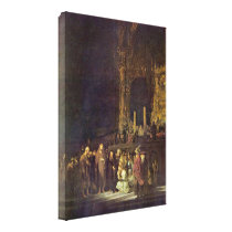Rembrandt van Rijn - Woman taken in Adultery Gallery Wrap Canvas