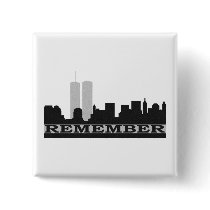 Remember 911 Pin Back Button