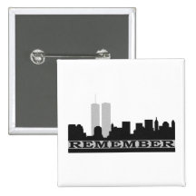 Remember 911 Pin Back Button