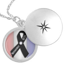 Remember 9/11 black ribbon necklace necklaces