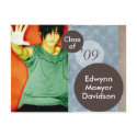 Remember [blue] Graduation Invitation postcards