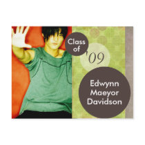 Remember [green] Graduation Invitation