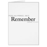 Remember Haiti Victims - Port-au-Prince Earthquake Greeting Cards