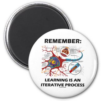 Remember: Learning Is An Iterative Process Synapse Refrigerator Magnet