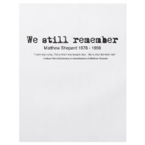 Remember Matthew Shepard flyers