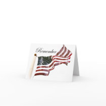 Remember  Memorial Day - Crosses Within Old Glory Cards