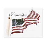Remember  Memorial Day - Crosses Within Old Glory Postcard