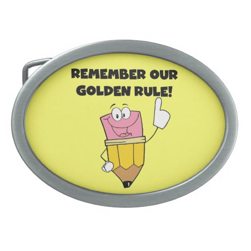 Remember Our Golden Rule Oval Belt Buckle Zazzle