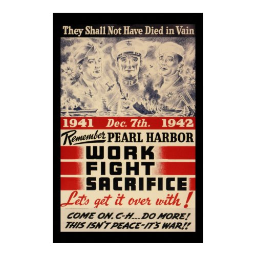 Remember Pearl Harbor print
