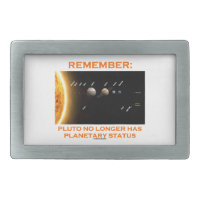 Remember: Pluto No Longer Has Planetary Status Belt Buckle